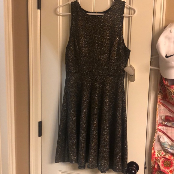 NWT Altard State Gold Kavala Black Dress New Year - Picture 3 of 7